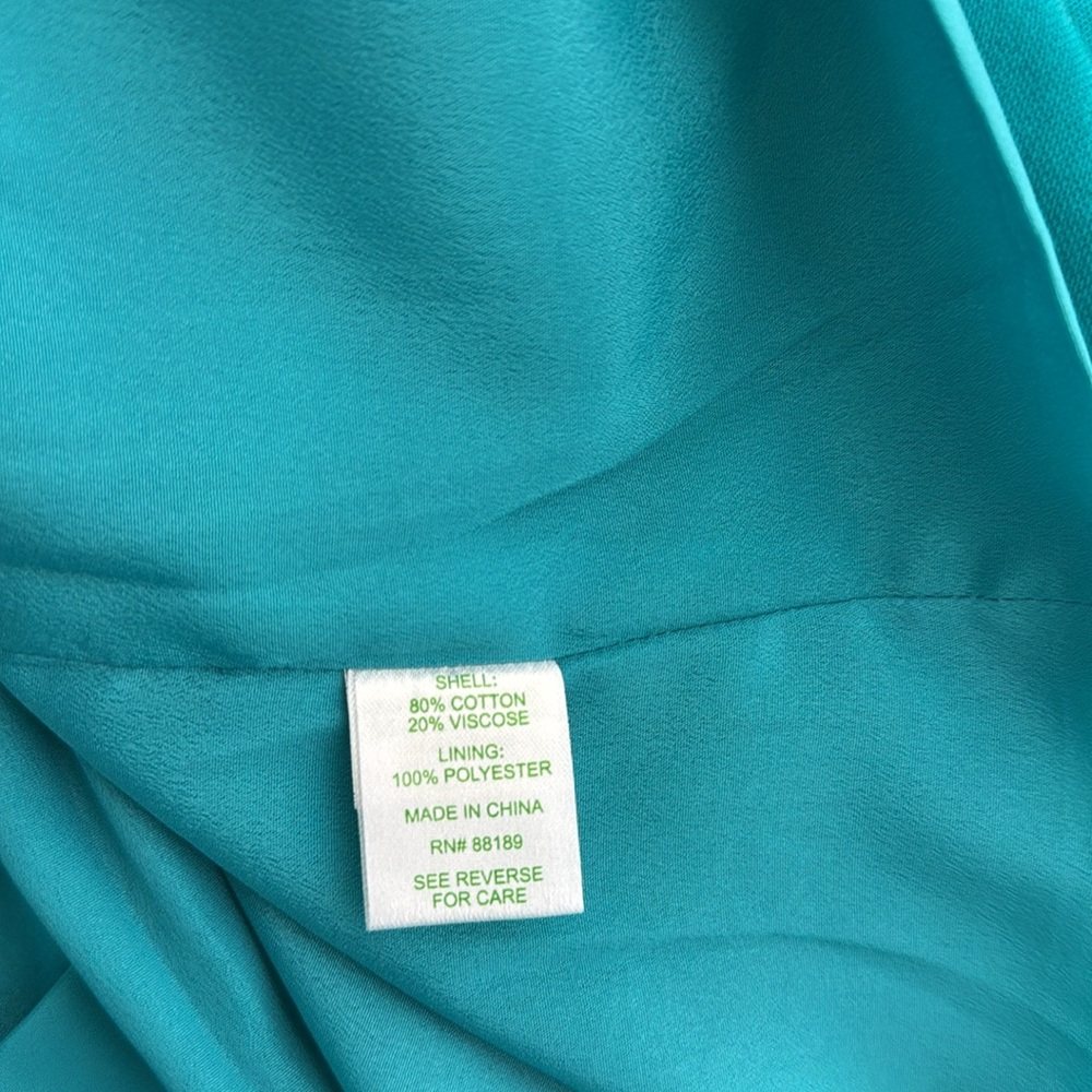 Lilly Pulitzer Teal Butterfly Print Dress size 2 pre owned Used - Picture 10 of 10